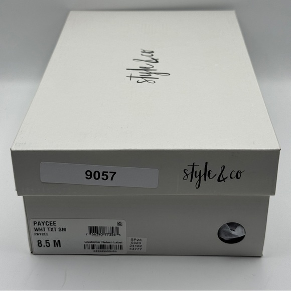 Style & Co Paycee White Heels 8.5M – Zip Back - Picture 8 of 8